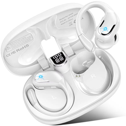 Wireless Earbuds, Bluetooth 5.3 Headphones Sport, Bluetooth Earbuds with ENC Noise Canceling Mic, Bass Stereo Wireless Earphone