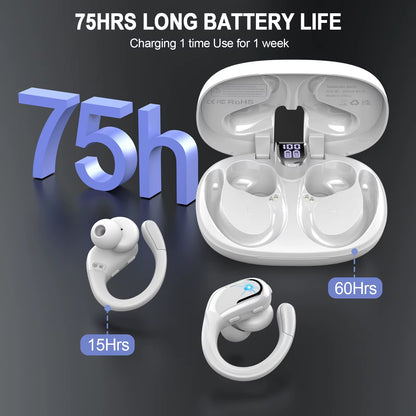 Wireless Earbuds, Bluetooth 5.3 Headphones Sport, Bluetooth Earbuds with ENC Noise Canceling Mic, Bass Stereo Wireless Earphone