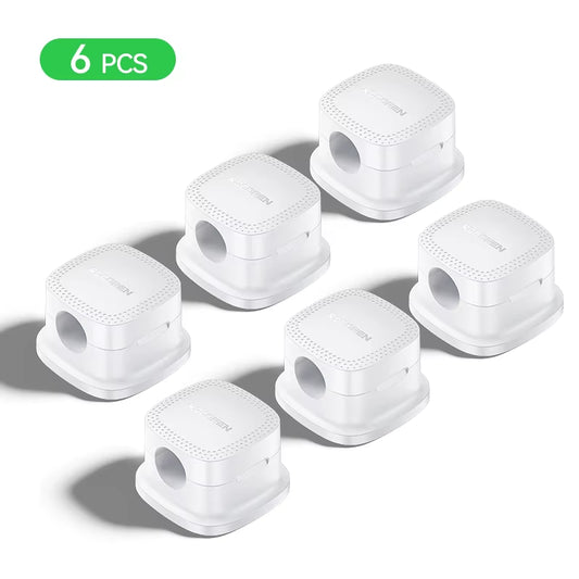 Magnetic Cable Organizer Smooth Adjustable Cable Holder under Desk 6PCS Stable Cable Management Wire Keeper Cable Clips