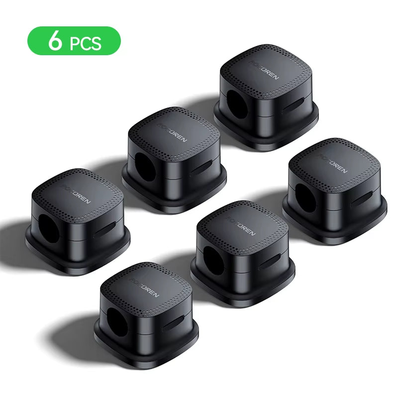 Magnetic Cable Organizer Smooth Adjustable Cable Holder under Desk 6PCS Stable Cable Management Wire Keeper Cable Clips