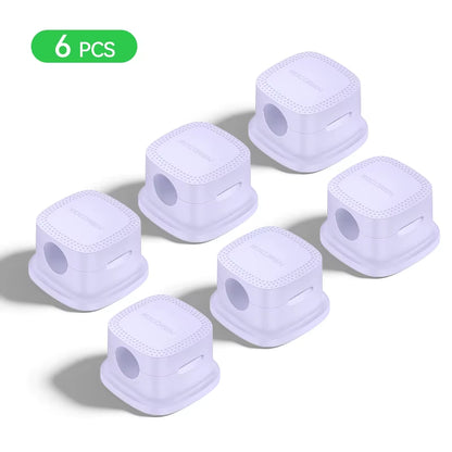 Magnetic Cable Organizer Smooth Adjustable Cable Holder under Desk 6PCS Stable Cable Management Wire Keeper Cable Clips